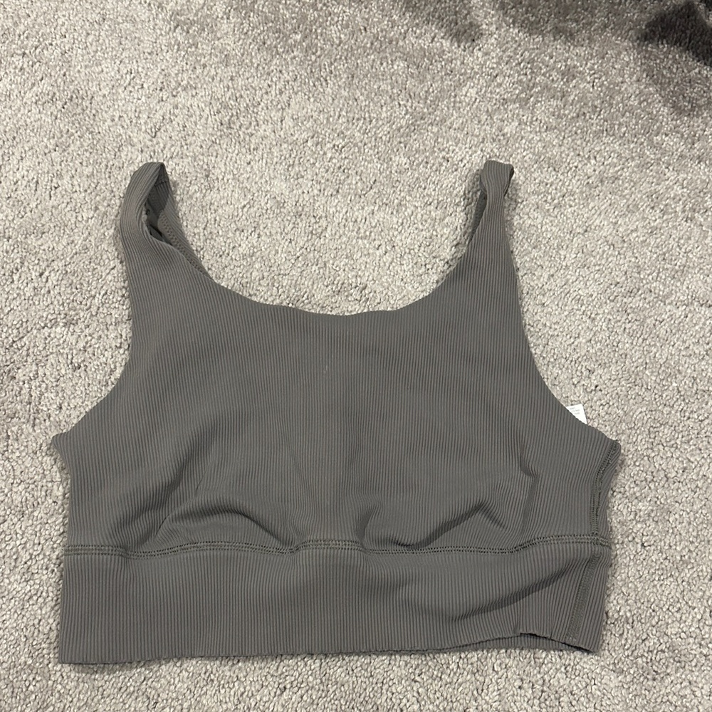 Aerie Long Lined Ribbed Sports Bra